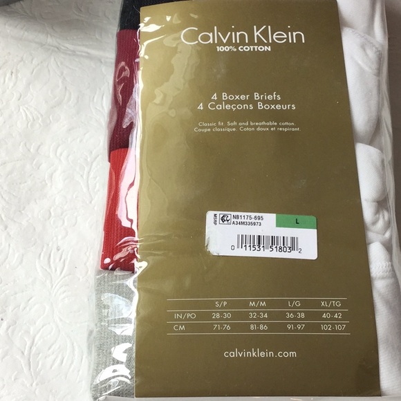 NEW Calvin Klein Classic Cotton Boxer Briefs L - Picture 2 of 4